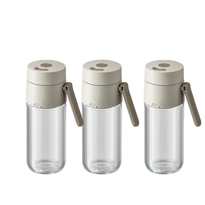Distributeur de sel à double flux pour les cuisines de régime/chef 0.5g Arroseur réglable Bouteille en verre Récipient de stockage des aliments à une touche - Product Image 2