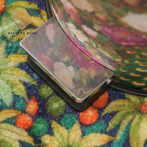 <span class=keywords><strong>Poubelle</strong></span> décorative Paon et Fleurs, en plastique et similicuir avec seau intérieur amovible, <span class=keywords><strong>poubelle</strong></span> de salle de bain de luxe - Product Image 3