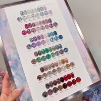 Youjia – Kit de 48 Gels Ongles Scintillants Effet Étoilé, Paillettes Holographiques Arc-en-ciel Or Argent, Vernis UV pour Salon de Manucure