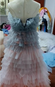 2026 Luxury Fairy Gradient <strong>Color</strong> Ombre Tulle Evening Dress Gradient Feather Crystal <strong>Ball</strong> <strong>Gown</strong> for Dubai Pre Wedding Photo Shoot - Product Image 5