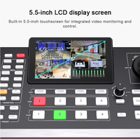 Commutateur vidéo 5 canaux 4K avec entrée SDI, mélangeur vidéo pour diffusion en direct, écran 5,5 pouces, contrôle PTZ, direct usine pour diffusion en église