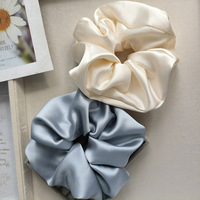 Bandeau en satin uni grande taille, très élastique, pour chignon, soin des cheveux, accessoires capillaires