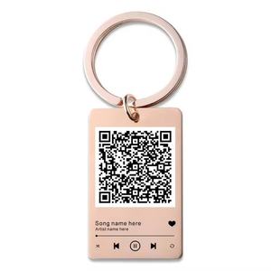 พวงกุญแจ QR Code โลโก้สั่งทำราคาโรงงาน สแกน QR ฟังเพลงโปรด พวงกุญแจเพลง Spotify - Product Image 3