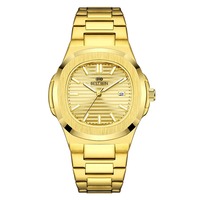 Reloj de Cuarzo con Correa de Acero Inoxidable de la Marca Best Win, Logotipo Personalizado, Calendario, Luminoso, Resistente al Agua, Movimiento SEIKO, Esfera de 40 mm, a la Moda