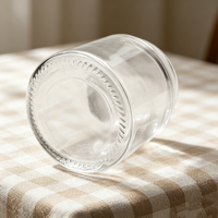 Pot en verre givré transparent avec couvercle en aluminium pour cosmétiques 100g 120g