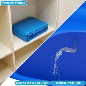Piscine gonflable en PVC MAKE WAVES pour adultes et enfants, design surdimensionné et épaissi, colorée, décontractée, pour une utilisation estivale en extérieur - Product Image 5