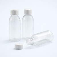 Bouteilles de sirop contre la toux en plastique PET de qualité supérieure, réutilisables, personnalisables, de qualité médicale, 150 ml, pour l'emballage de liquides de soins de santé