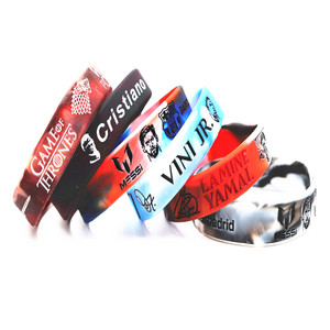 Country Famous Football ACE Pulsera de silicona <span class=keywords><strong>Cristiano</strong></span> <span class=keywords><strong>Ronaldo</strong></span> Debossed Color Filled Sports Pulseras promocionales - Product Image 6