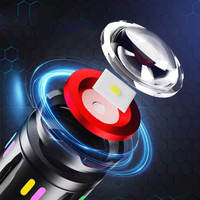 Lampe torche tactique rechargeable par USB, zoom longue portée, étanche IP65, affichage numérique de la puissance, LED blanche, batterie 18650, 1000 lumens LED