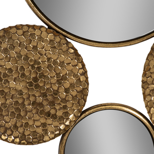 Decorative Metal <b>Wall</b> <b>Mirror</b> <b>Set</b> With Gold Accents For Bedroom Living Room Bathroom Entryway Decor - Product Image 6