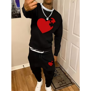 USA Factory Made Tracksuit Men Fashion Hoodies Men Custom Logo <b>Sets</b> Sweatshirt Sweatpants Fleece Hooded Pullover 2 Pieces <b>Set</b> - Product Image 3