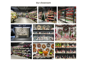 Flores artificiales baratas, corona de cosecha Artificial de 26 pulgadas, calabaza, bayas, Otoño, puerta delantera, adornos de otoño, coronas, decoraciones - Product Image 6