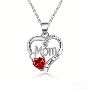Collier pendentif cœur plaqué or <span class=keywords><strong>Mylove</strong></span> pour la fête des mères avec chaîne à maillons en zircon, alliage de cuivre, cadeau tendance pour maman - Product Image 2