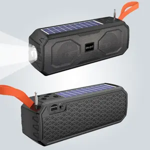 Draagbare Platenspeler Bluetooth Speaker Plug-In Solar Radio Met Multifunctionele Zaklamp Voor Outdoor Reizen Thuis