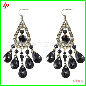 LPP4613 1920s Vintage Party Accessories Set Black Feather Headband <b>Earrings</b> Gloves Necklace Cigarette <b>Holder</b> For Costume Party - Product Image 3
