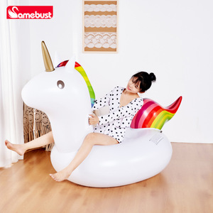 Jouet gonflable flottant pour piscine Samebust Unicorn, taille mini, pour s'amuser dans l'eau - Product Image 3