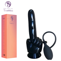 Neuer Mittelfinger-Dildo Aufblasbarer Anal-Butt-Plug Silikon+PVC Wasserdicht Manuelle Erweiterung Vagina Anus Erwachsenen-Analsexprodukt