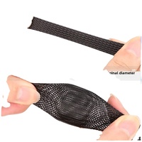 Funda Protectora Trenzada de Nailon PET Resistente al Desgaste, Ignífuga, Telescópica, para Cables Eléctricos en el Automóvil