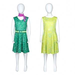 2024 nuevo divertido adultos niños Halloween carnaval verde sin mangas vestido película personaje Joy Cosplay <span class=keywords><strong>disfraz</strong></span> para niñas - Product Image 1