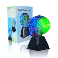 Lampe plasma personnalisée de haute qualité en forme de crâne, sensible au toucher et à commande vocale, pour cadeaux de fêtes