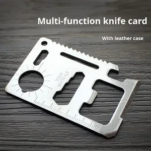 Coltello da Sopravvivenza Multifunzione in Acciaio Inox, Dimensioni Carta di Credito, Attrezzatura Portatile per Campeggio e Viaggi - Product Image 4