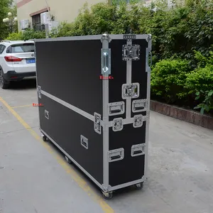 Universal Shockproof EVA Motorized Lift LED TV Plasma Road Flight Case 4" Wheels 55" 65" 75'' 85'' 100" Flat LCD Screens