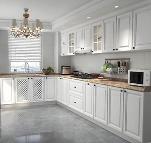 Armarios de cocina modernos Armarios de cocina de diseño de lujo Armarios de cocina de madera maciza - Product Image 1