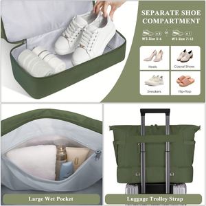 Personal Item Travel <b>Bag</b> with Shoes Compartment <b>Overnight</b> Travel Duffel <b>Bag</b> with Toiletry <b>Bag</b> - Product Image 3
