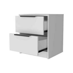 DB Washington Modern <b>Nightstand</b> with Two Large Drawers for Bedroom or Living Room - Product Image 4