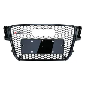 Front Grill Black Honeycomb For Audi A5 S5 RS5 Sline 2008 2009 2010 2011 RS Style Grille Trim