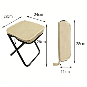 Silla de Camping Plegable Portátil Entai, Diseño Cuadrado Moderno, Poliéster, Ultraligera, Hierro, Muebles de Exterior, Comedor, Sala de Estar, Hotel - Product Image 3