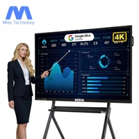 Tableau blanc interactif MIDA 55 65 75 86 110 pouces, tableau intelligent 4K UHD, écran plat interactif pour salle de classe, enseignement scolaire, réunion