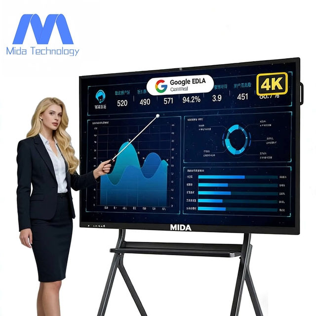 MIDA 55 65 75 86 110 Inch Interactive Whiteboard Smart Board 4K UHD Interactive Flat Panel for Classroom School Teaching Meeting