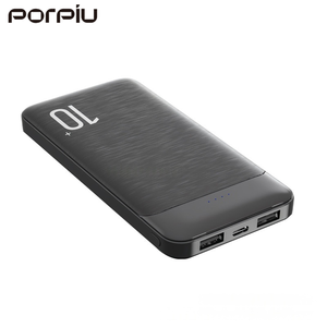 PORPIU Wholesale Promotion Wire Mesh Textured Power Banks 10000mAh Business Gift Mobile Power Bank 20000mAh Power Bank