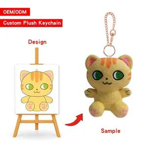 Wholesale Custom Soft OEM Cute Pretty Stuffed Animal Toys Cow Plush Keychain For Sale