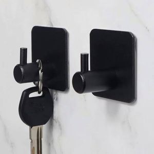 WEKIS Hollow Strong Brushed Stainless Steel Eco-Friendly Waterproof Multifunctional Traceless Adhesive Wall Mount <b>Kitchen</b> <b>Hook</b> - Product Image 5