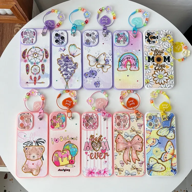 Olho dois-em-um pintado fita gotejamento pulseira caso de telefone celular para iphone samsung xiaomi