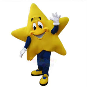 Costume de mascotte étoile jaune joyeux, taille XL adulte, personnalisable, unisexe, pour fêtes de carnaval, événements, cosplay (MOQ 1 pièce) - Product Image 1