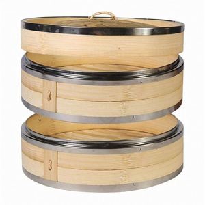 Ensemble de 10 poêles antiadhésives empilables Carta Dim Sum et cuiseur vapeur 8 trous pour la cuisson du nourriture à la vapeur - Product Image 2