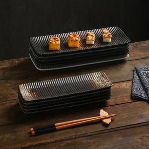 Plato Rectangular Creativo de Cerámica <span class=keywords><strong>Estilo</strong></span> Japonés Simple para <span class=keywords><strong>Sushi</strong></span> de 9.5/12 Pulgadas, Plato de Cerámica para Hotel, Restaurante, Hogar y Barbacoa - Product Image 4