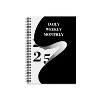 2025-2026 planificateurs annuels cadeau de nouvel an conception personnalisée pages intérieures impression ouvert daté 12 mois spirale 365 journaux cahier