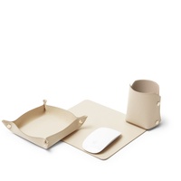 Robinetterie de bureau en cuir pu personnalisé, accessoires de papeterie, cadeau avec logo personnalisé, pour le business