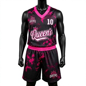Queens Basketball Trikot-Set Damen V-Ausschnitt Ärmellos Sublimationsdruck Schnelltrocknend Sportbekleidung Erwachsene Alle Jahreszeiten - Product Image 2