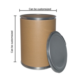 ถังกระดาษทรงกลมแบบมีห่วงเหล็ก ทำจากกระดาษไฟเบอร์ ขนาด: 20 ลิตร 40 ลิตร 50 ลิตร 65 ลิตร 75 ลิตร และ 85 ลิตร พร้อมฝาเหล็กหลากหลายขนาด - Product Image 4