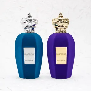 Botol parfum kaca yang dapat disesuaikan mewah dengan semprotan kerutan mudah dalam berbagai warna dan ukuran 50ml 100ml