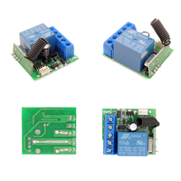 Interrupteur à distance sans fil 433 MHz, récepteur relais 1 canal 12V 10A, émetteur à code fixe ON/OFF pour moteur de portail de garage et éclairage