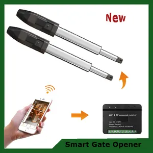 700KG Automático Swing Solar Gate Opener Electr E Mais Perto Com Controle Remoto Para Dual Swing Gate