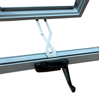 Fenêtres à double auvent en verre personnalisées au design moderne Fenêtre à battant en aluminium Volet intégré Style pivotant vertical