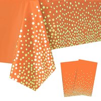Nappe rectangulaire jetable, nappe de fête, décoration de mariage, or, personnalisée, PEVA, points en plastique, pour anniversaire, remise de diplôme