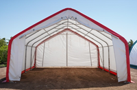 Carpa de Almacenamiento Reforzada, Resistente al Viento y Nieve, con Estructura de Acero Galvanizado en Caliente, Buen Precio, Carpa Tipo Arco para Ferias Comerciales